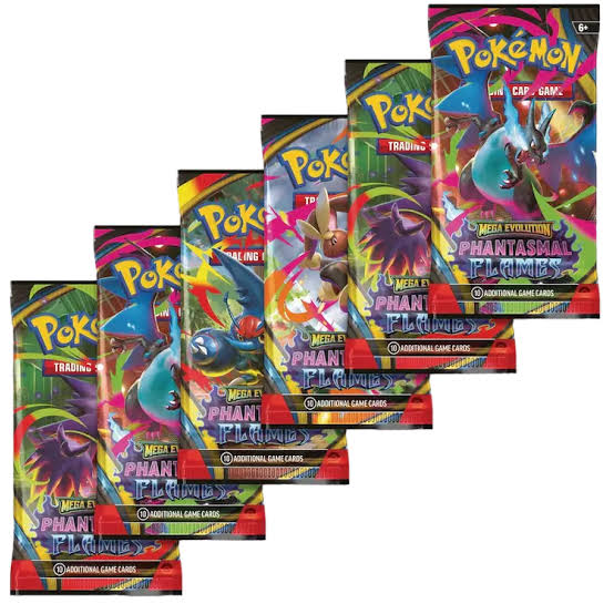 Pokémon Mega Evolution – Phantasmal Flames Booster Pack.